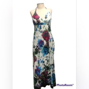 Dress Barn Floral halter dress size 8